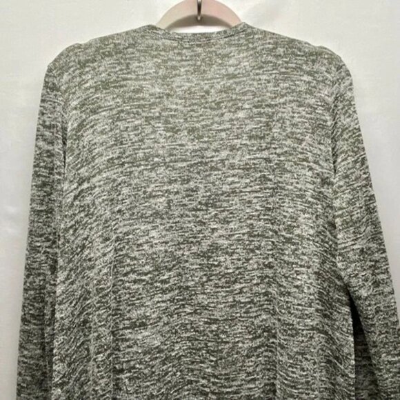 LuLaRoe Open Front Duster Women's Large Heathered Green Knit Cardigan Sweater - Picture 6 of 10